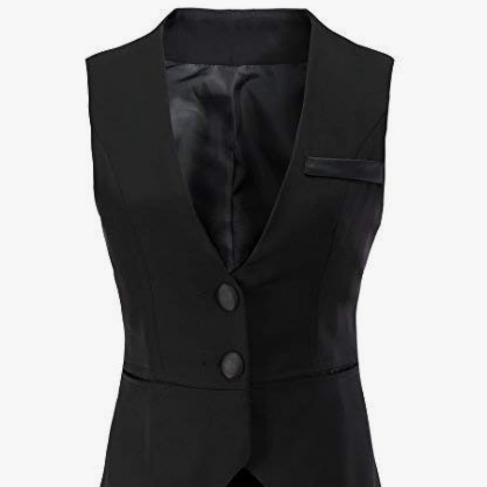 Elegant Black Women's Sleeveless Vest